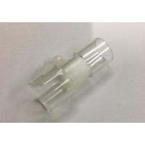 Oxygen adapter for CPAP / ventilation transparent without ball